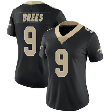 men's new orleans saints drew brees nike black vapor untouchable limited player jersey